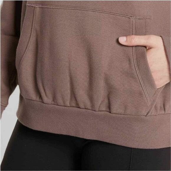 Athleta Moonrise Split-Back Hoodie Sweatshirt in Mineral Brown - Picture 2 of 6